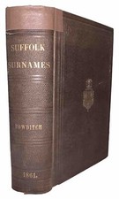 INSCRIBED, 1861, SUFFOLK SURNAMES, by N. I. BOWDITCH, ENGLAND, HISTORY