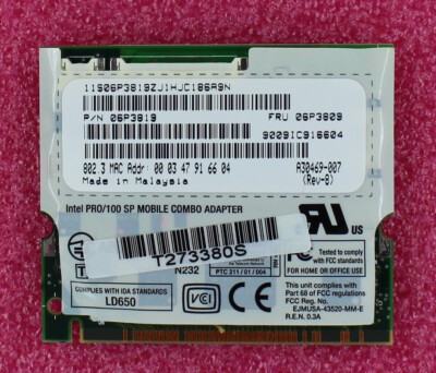 06P3809 - IBM Pro/100 Mobile PCi Card(Intel)