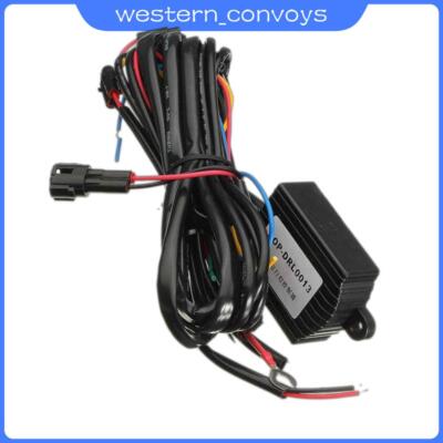 DRL Controller Auto Car LED Daytime Running Light Relay Harness Dimmer Fog 