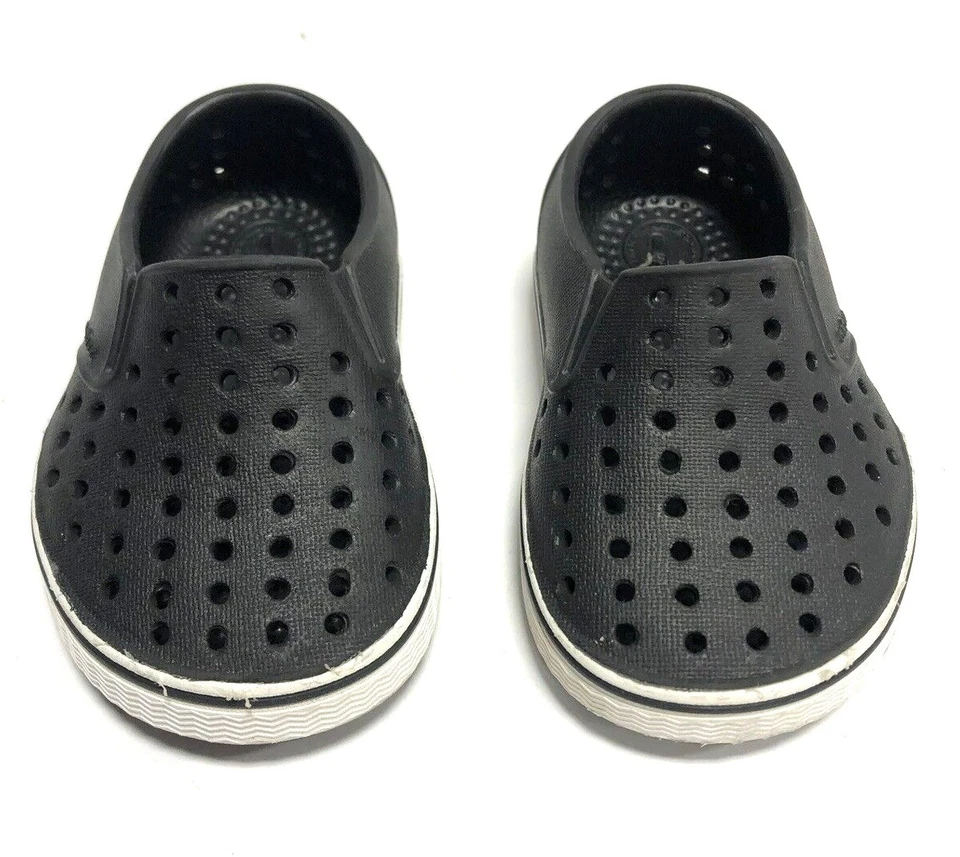 Native Miles 黑/白橡胶鞋 幼儿 男孩/女孩 尺码 4M — 第 4/4 张图片