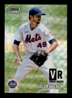 2021 Stadium Club Chrome Virtual Reality Wave Refractor #VR-18 Jacob DeGrom SP