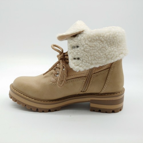 Call it Spring Womans Lace Up Ankle High Snow Boots Beige Fur Lined EUR 37 NEW - Picture 2 of 8