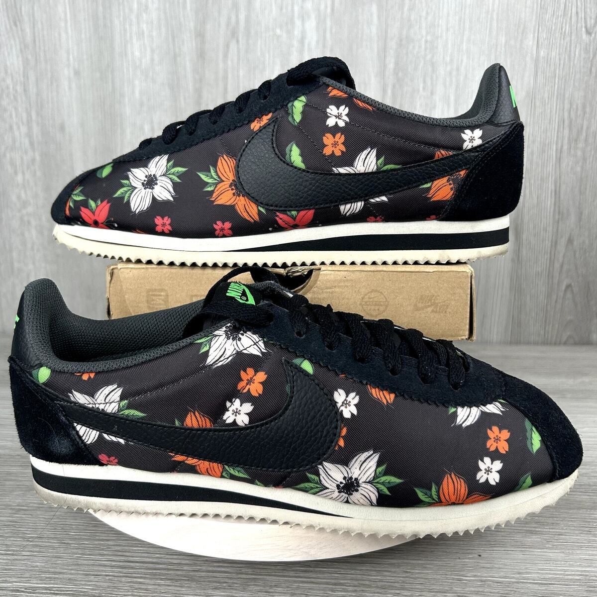 Nike Classic Cortez Nylon Qs Aloha Pack Hawaiian Black Mens Nike Classic Cortez Nylon Qs Aloha Pack Hawaiian Black Mens