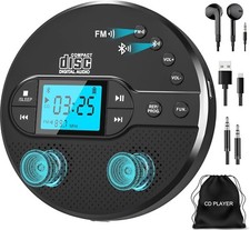 Portable CD Player with Bluetooth, Disman CD Player for Car with FM Transmitter,