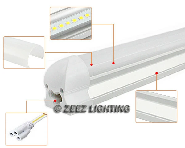 4X T8-Integrated 2FT 9W Cool White LED Tube Light Bulb 2 Feet Fluorescent Lamp - Image 4 of 4