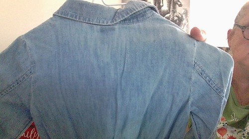 GAP Kids Girls Size 5yrs Denim Dress Button Dn Long Slv 100% Cotton Med Indigo - Picture 11 of 13