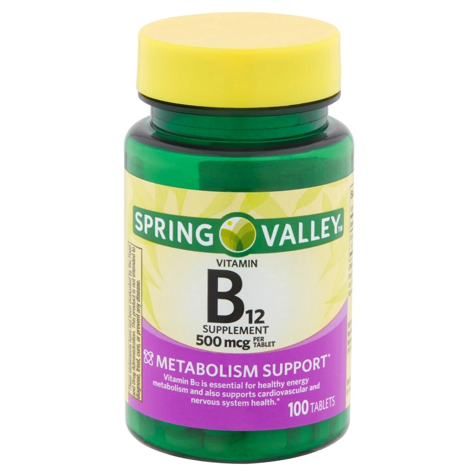 Spring Valley Vitamin B12 Tablets, 500mcg, 100 Count..+ - Image 4 of 4