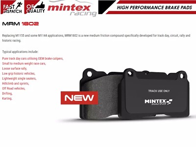 FAST ROAD BRAKE PADS MGB633MRM1802REAR MINTEX RACING HIGH PERFORMANCE MRM1802FR 