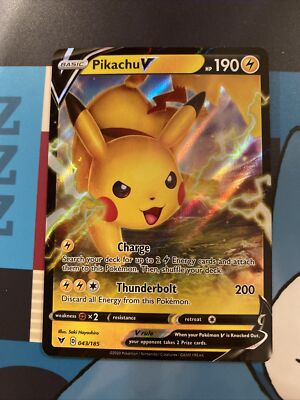 Pikachu V 043/185 Ultra Rare Vivid Voltage Pokémon Card | eBay