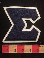 Chenille Greek Σ DARK BLUE SIGMA S Letter Pa...