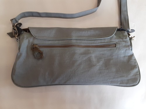 Baggallini Crossbody Schultertasche Handtasche grau Nylon gelb Futter mit Handgelenktasche neu ohne Etikett - Bild 3 von 7