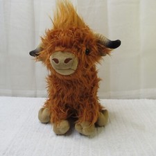 Highland Cow Cattle Ox Yak Toy Stuffed Animal Plush Brown 10 inch Soft Cute