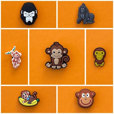 Schuhstecker/Shoe Charms/Anstecker/Pins für Clogs TIERE/AFFE/GORILLA/MONKEY