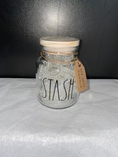 Rae Dunn STASH Glass Jar