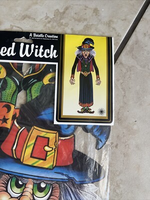 Vintage Beistle Halloween Decoration Jointed Witch 40