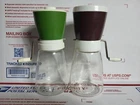 2 Federal Housewares Avocado Green/ Brown Top Grinder Nut Chopper Chicago VTG