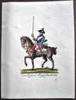 Engraving design of a performance of the Russian Kayser Lichen Army Carabinier