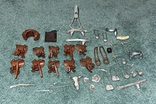 Original Lot Of MARX Western Playset Saddles & Accessories