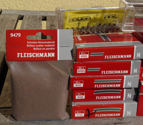 Fleischmann N Lot N-Profi 9170+ 9171, 20 X Switches + Very Many Tracks, New - Picture 2 of 10