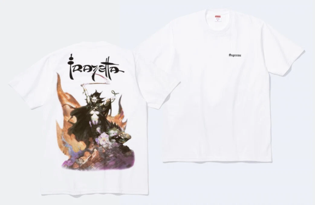 Tee shirt Supreme Frank Frazetta femme avec faux FW24   Blanc   XXL NEUF SOUS BLISTER ! 