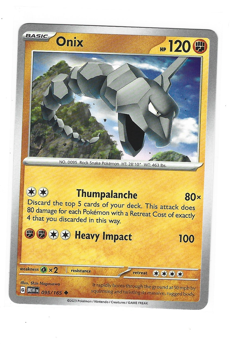 95/165 Onix Pokémon TGC Scarlet & Violet