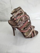 Brian Atwood Carbinia Triple-Buckle leather  Cage women's Sandal  Size 6.5