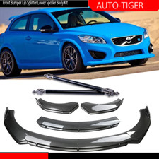 For Volvo C30 C40 C70 Carbon Fiber Style Front Bumper Lip Spoiler Strut Rods For Volvo C30 C40 C70 Carbon Fiber Style Front Bumper Lip Spoiler Strut Rods