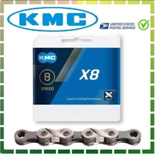 KMC 8 Speed 116 / 118L Bike Chain Stretch-Proof fits Campy SRAM Shimano