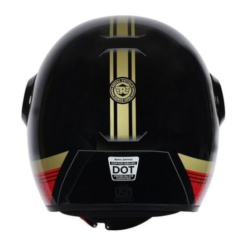 ROYAL ENFIELD COPTER CROSS PATTERN OPEN FACE HALMET WITH VISOR - Picture 15 of 18