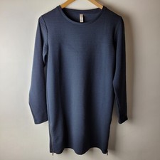 Soya Concept Women Size XS Navy Blue Ribbed Tunic Dress Formal Smart Career