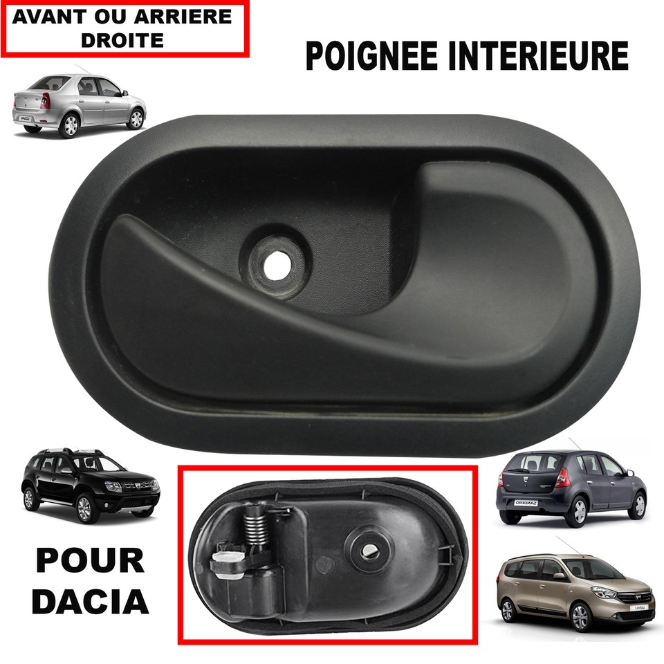 Poignée De Porte Intérieur Gauche Pour Dacia Dokker 2012-2021 - Chromé, Référence 826730336R