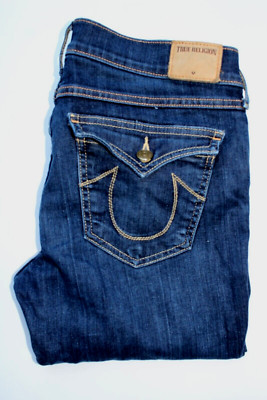 True Religion Casey Jeans Low Super Skinny Damen W30 L30 dunkelblau LEVH203