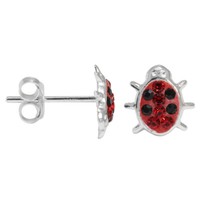 1 Paar Ohrstecker MarienkäFer Ohrringe 925 Sterling Silber