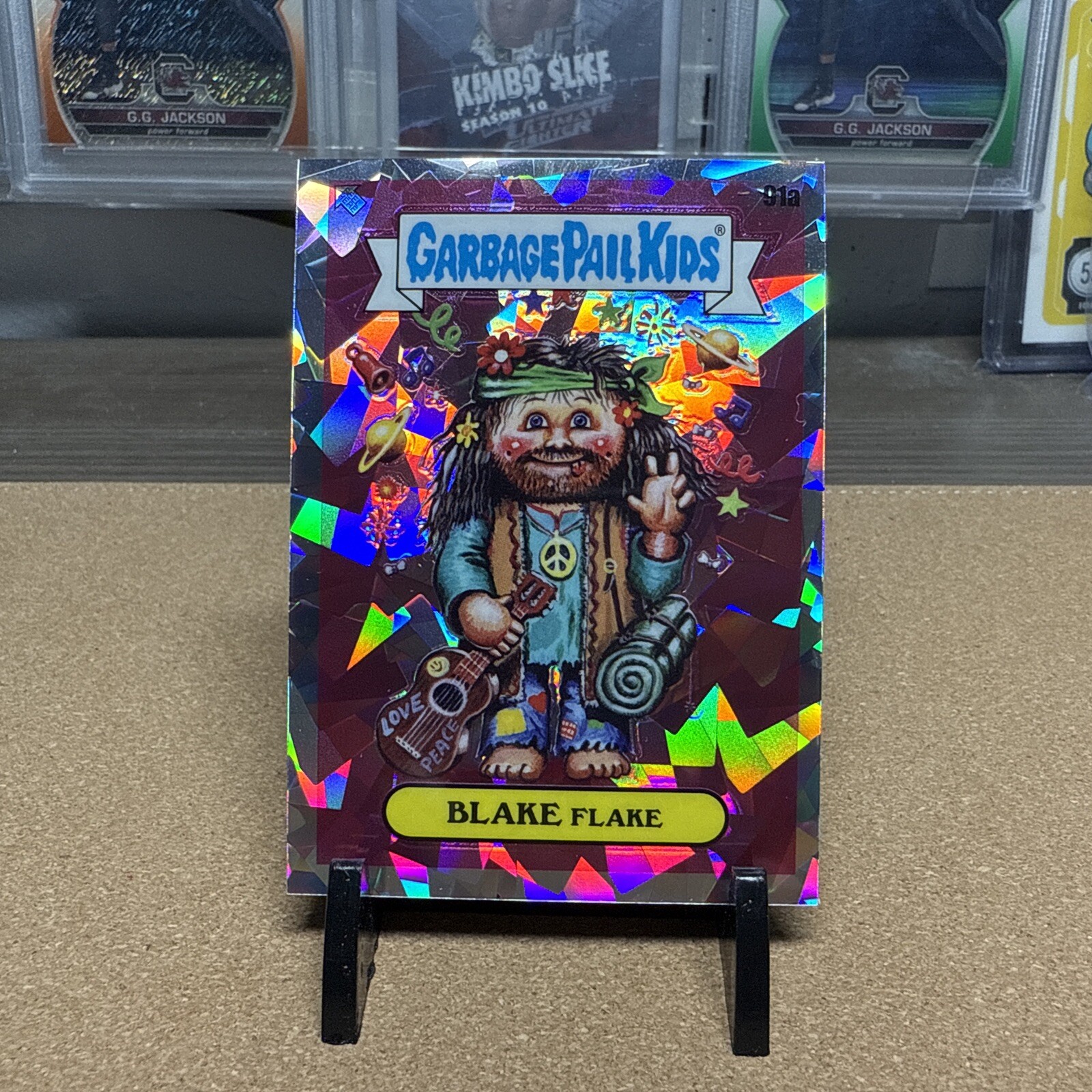 2020 Topps Garbage Pail Kids Chrome Atomic Refractor #91a Blake Flake front