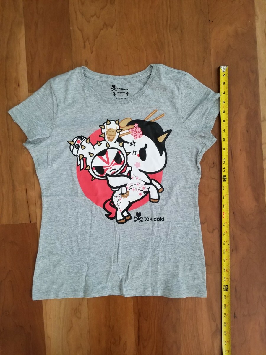 Tokidoki Grey Unicorno Sabochan T-Shirt Women's Size Large | eBay