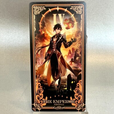 Zhongli Tarot Card Genshin Impact The Emperor Playing Card TCG
