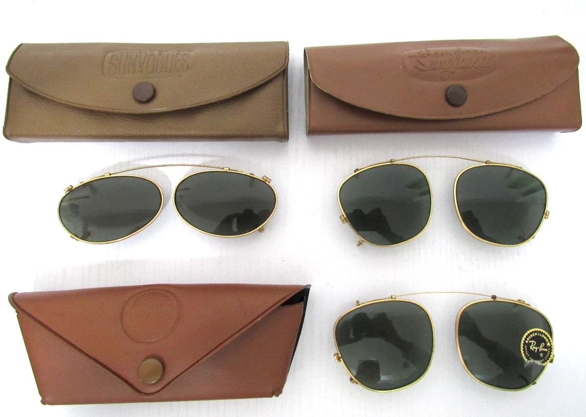 Ray-Ban Clip On Vintage Sunglasses for sale | eBay