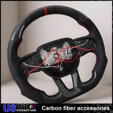 For 2015-2024 Dodge Charger Challenger Real Carbon Fiber Steering Wheel Heated
