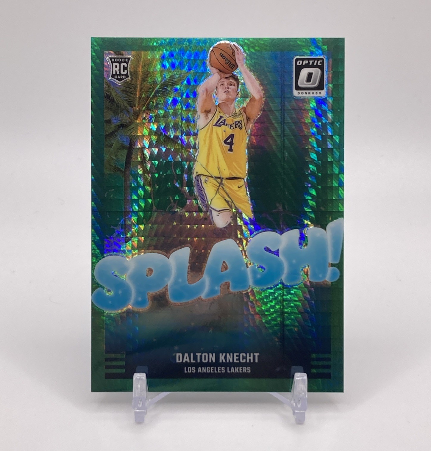 2024-25 Panini Donruss Optic Dalton Knecht RC Green Hyper Splash /249 #12 Lakers