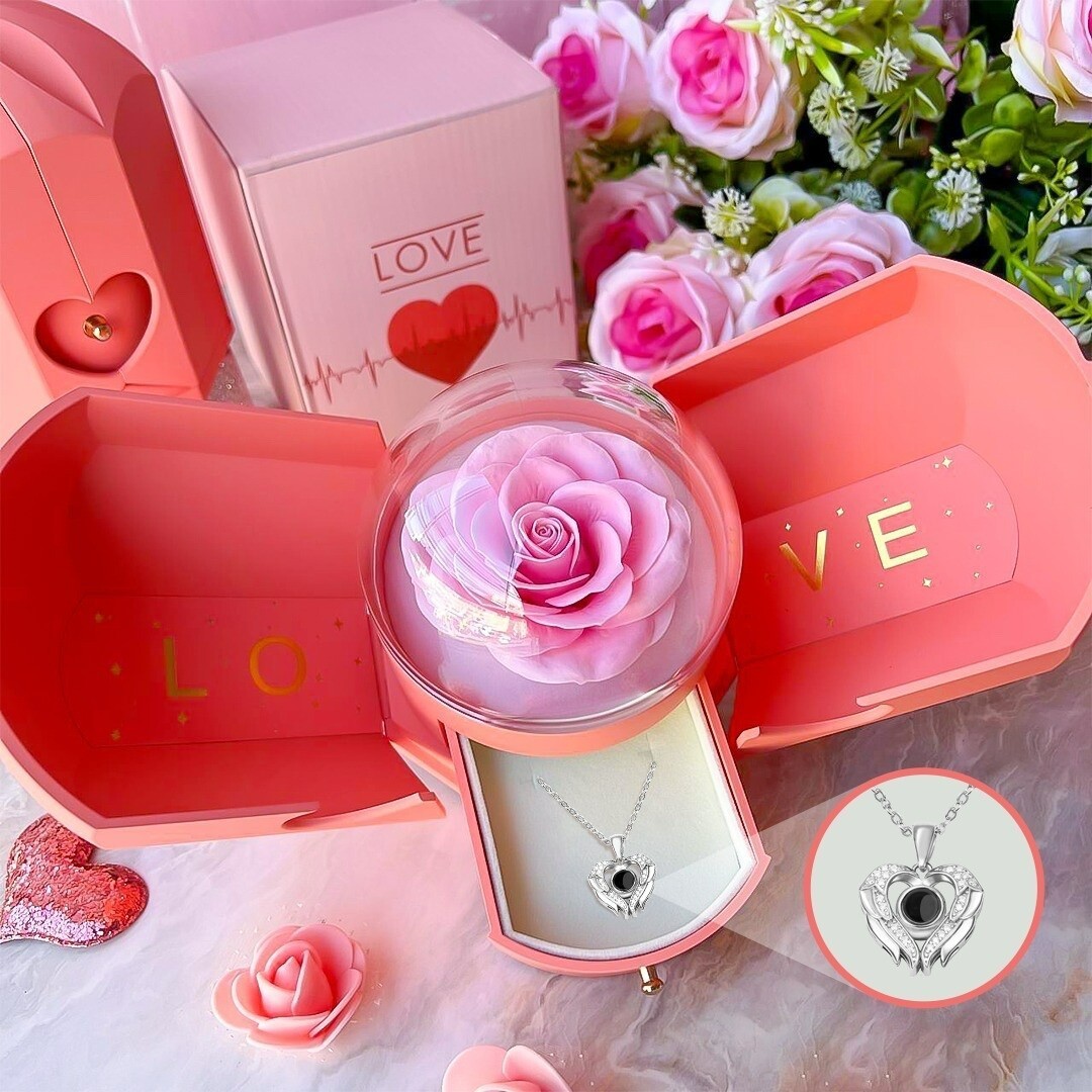 Valentine's Mother's Day Pink Rose Gift For Mum Mummy Her Wife Birthday Present