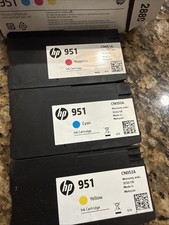 HP 951 /Cyan/Magenta/Yellow Ink Cartridge - EXP 08/2026 Used