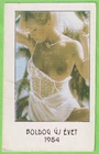 Hungarian 1984 Pocket Calendar Card Pin-up Erotic HNY Socreal zs66