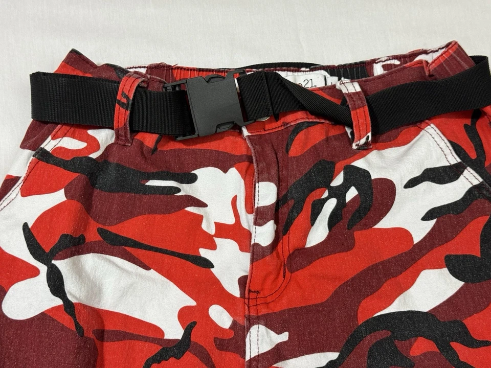 RUE 21 брюки эластичной хлопок камуфляж красный черный белый бегун стиль брюки женщин большой - Изображение 3 из 4