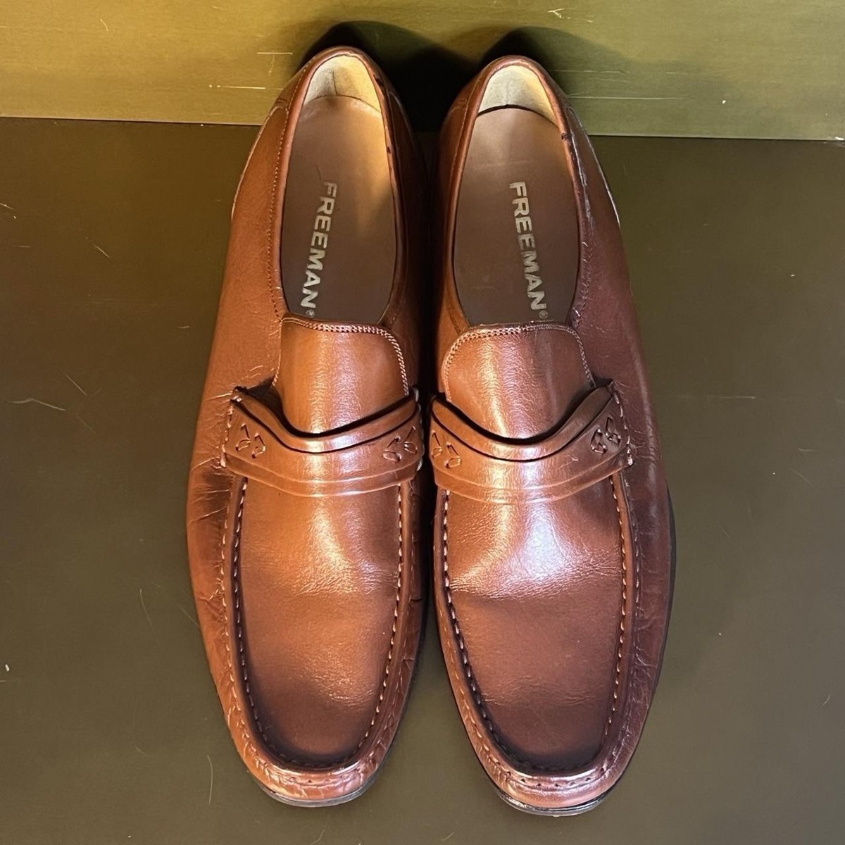 Vintage Freeman USA Leather Loafers | Classic Dark Brown | Men’s Size 10 Mens Casual Loafers Shoes | Freeman Footwear main image 3