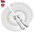 2Pcs Stainless Steel Feeler Gauge Set 32 Straight Blades Feeler Gauges 16 Angled