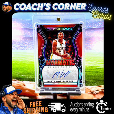 2024-25 Panini Obsidian /149 Red Magmatic Metta World Peace Ron Artest AUTO  