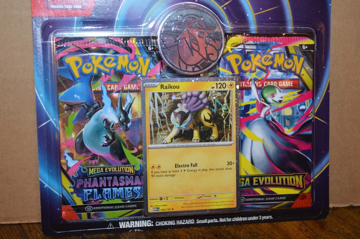 NEW Pokemon Mega Evolution & Phantasmal Flames 2-Pack Blister Sealed -  Raikou