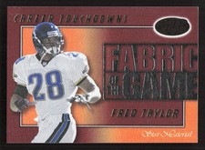 2000 Leaf Certified Fred Taylor Fabric of the Game #/750 #FG-40 Card