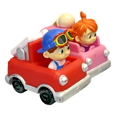 2 Cocomelon Mini Vehicle Pink & Red Truck Car Figure Toy Figurine YoYo & Tom Tom