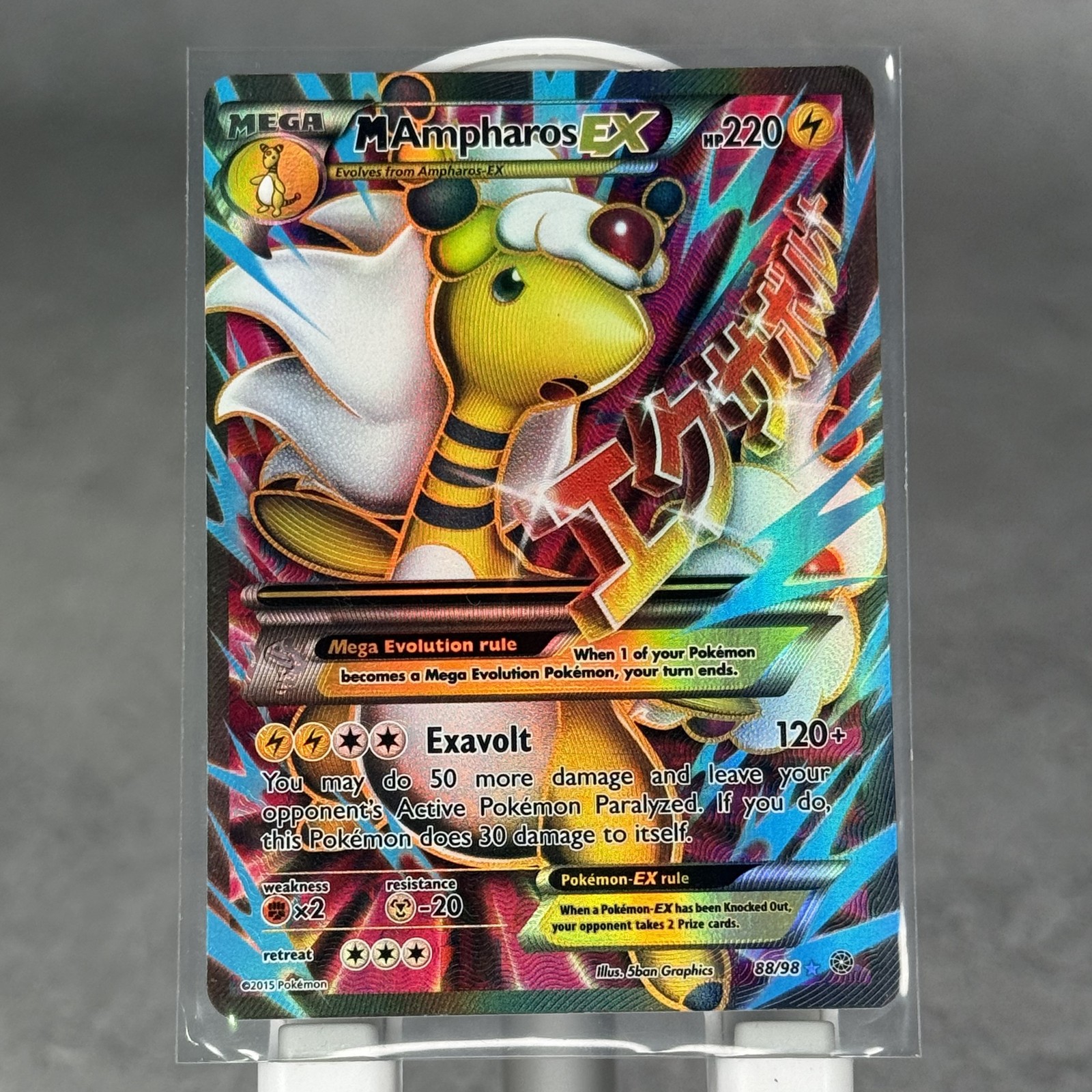 M Ampharos EX 88/98 (Full Art) - XY - Ancient Origins (AOR) OS